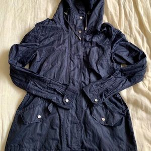 Talbots Navy Blue Rain Jacket